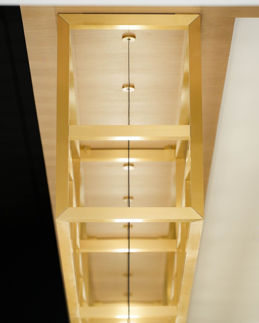 Brushed brass chandelier